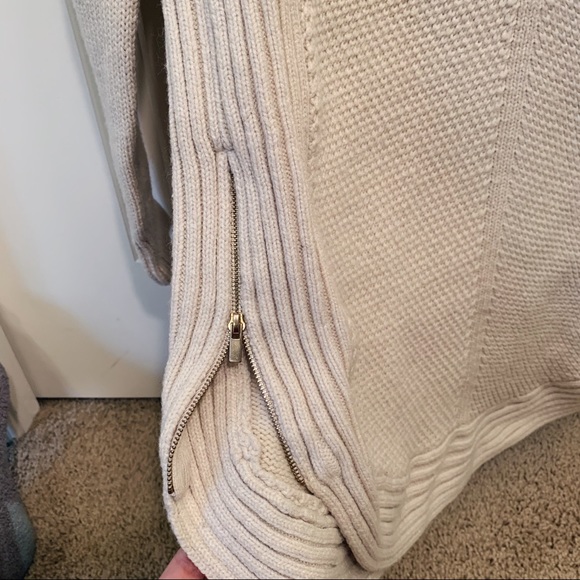 Mock Turtleneck Sweater with Side Zippers - Picture 3 of 6